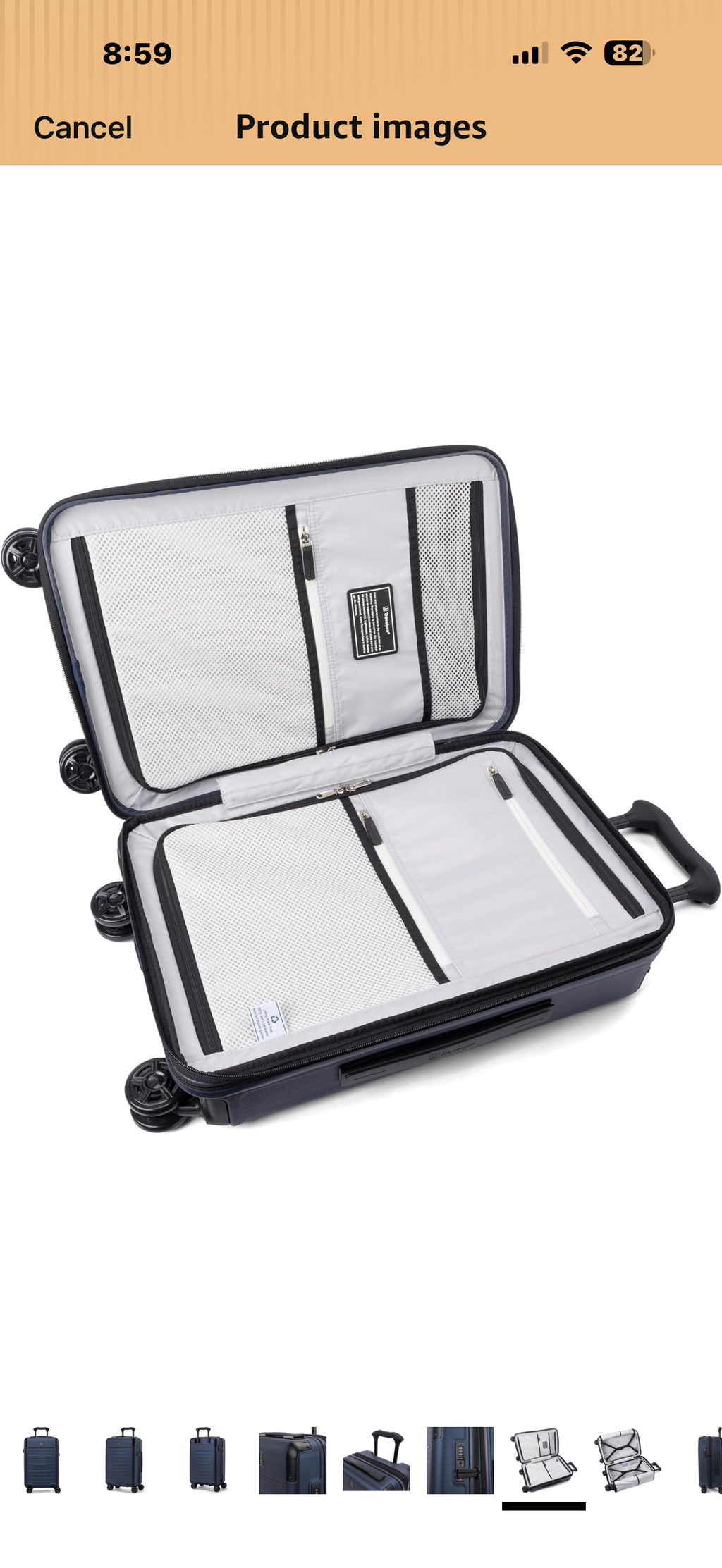 Travelpro Platinum Elite Hardside Expandable Carry on Luggage, 8 Wheel Spinner, TSA Lock, Hard Shell Polycarbonate Suitcase, Aviator Navy, Carry on 21-Inch

EFFORTLESS PRECISION ROLLING — The exclusive PrecisionGlide System combines eight 360° MagnaTrac s