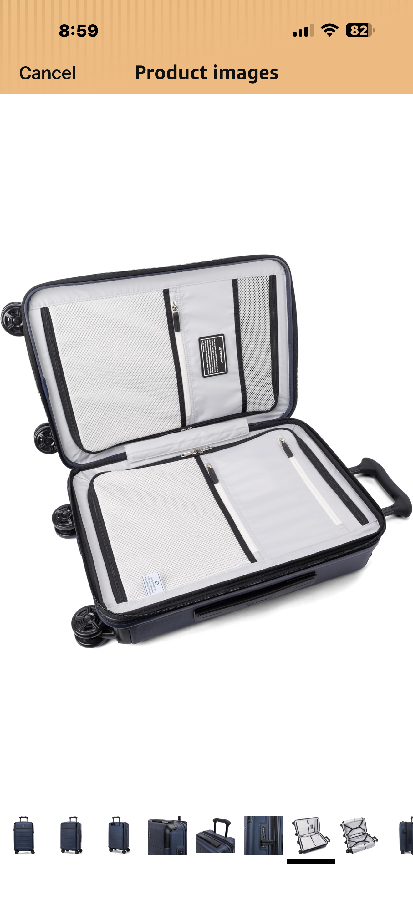 Travelpro Platinum Elite Hardside Expandable Carry on Luggage, 8 Wheel Spinner, TSA Lock, Hard Shell Polycarbonate Suitcase, Aviator Navy, Carry on 21-Inch

EFFORTLESS PRECISION ROLLING — The exclusive PrecisionGlide System combines eight 360° MagnaTrac s