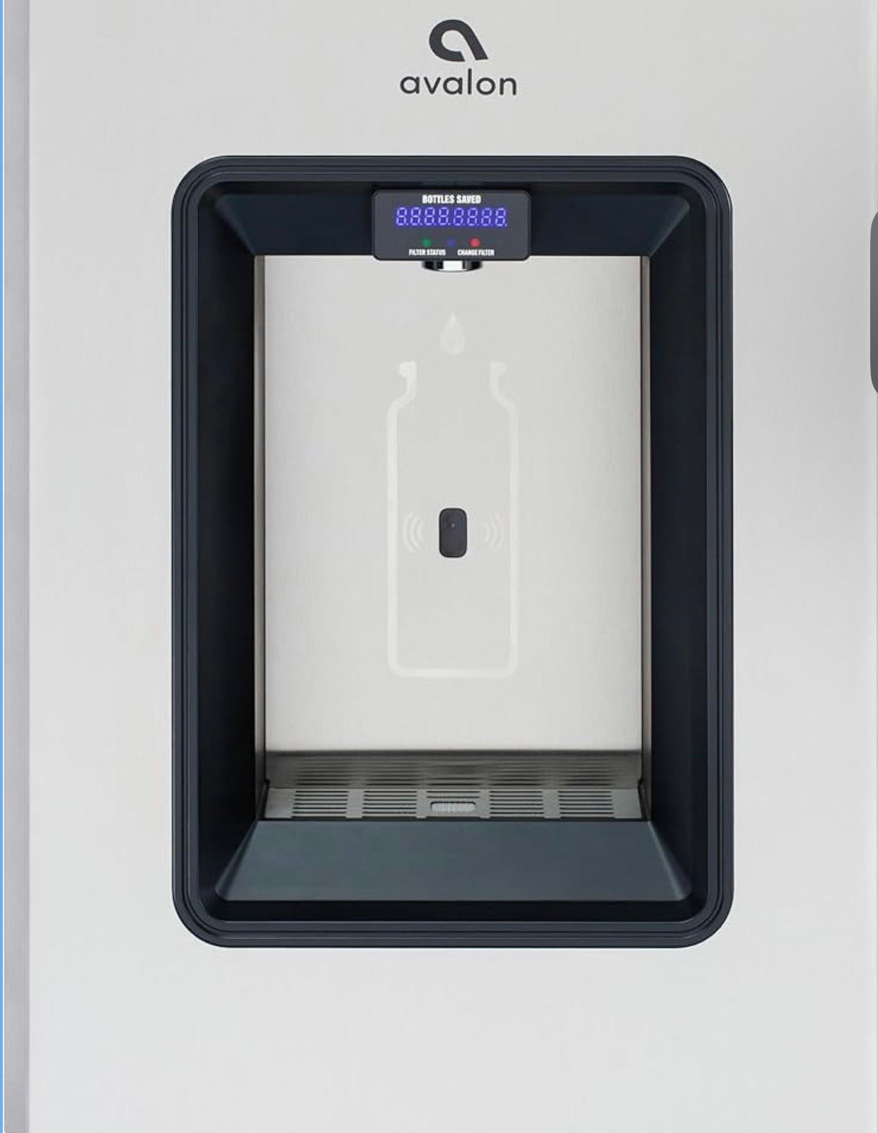 Avalon in-Wall Bottle Filling Station, Sensor Dispensing, Self Cleaning, Digital Bottle Counter Display, Dual Filtration, WiFi Enabled, High Capacity Cooling, Stainless Steel

TOUCHLESS: Hands-free dispensing to help keep the bottle filler clean. Simply p