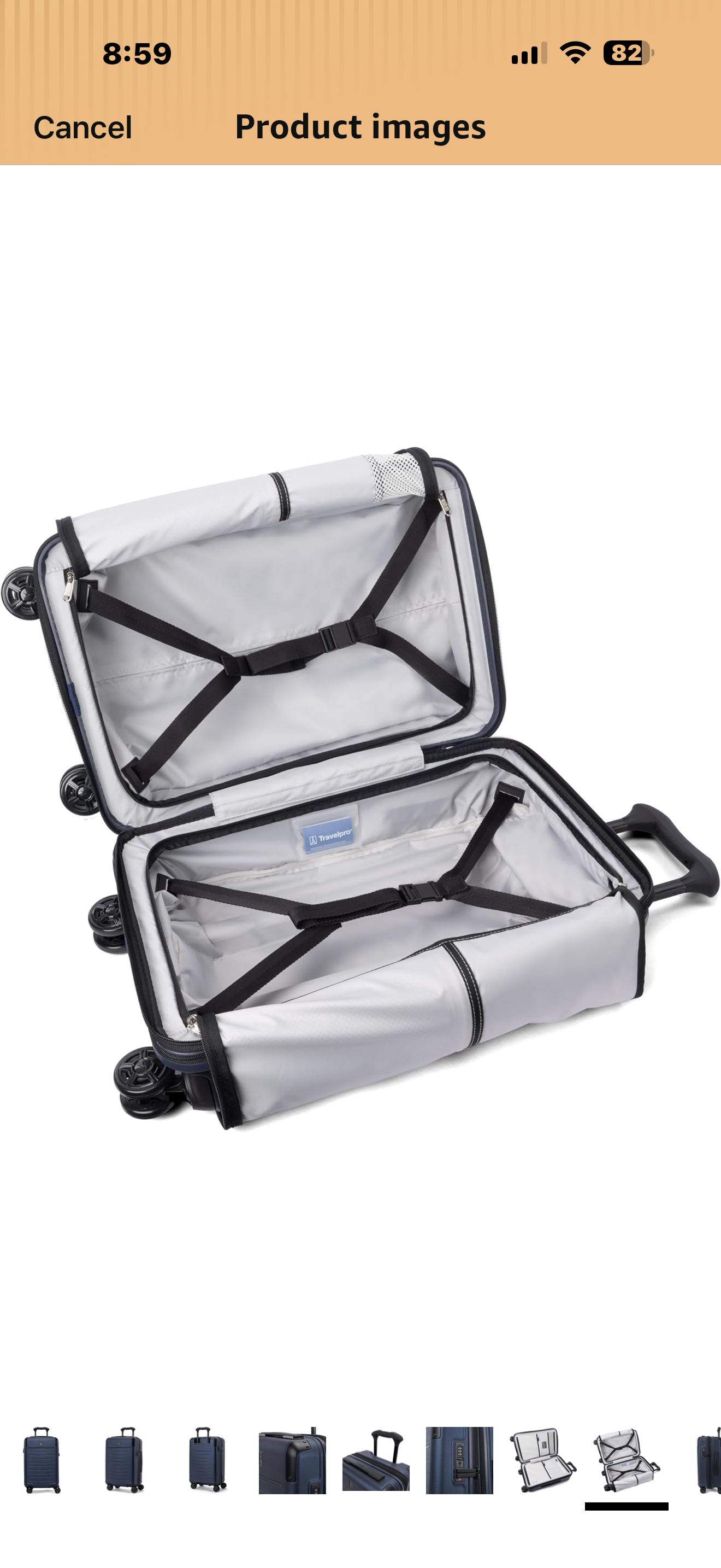 Travelpro Platinum Elite Hardside Expandable Carry on Luggage, 8 Wheel Spinner, TSA Lock, Hard Shell Polycarbonate Suitcase, Aviator Navy, Carry on 21-Inch

EFFORTLESS PRECISION ROLLING — The exclusive PrecisionGlide System combines eight 360° MagnaTrac s