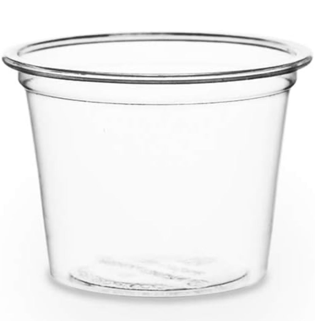 Vegware Compostable Clear PLA Plastic 1oz Deli Containers, Case of 5000, Small Portion, Condiment Sauce Cup, Renewable Plant-Based Sample Cups, Lid Available, Disposable

Size: 1oz

Capacity	1 ounces
Item Dimensions L x W x H	1"L x 1"W x 1"H
Package Quant