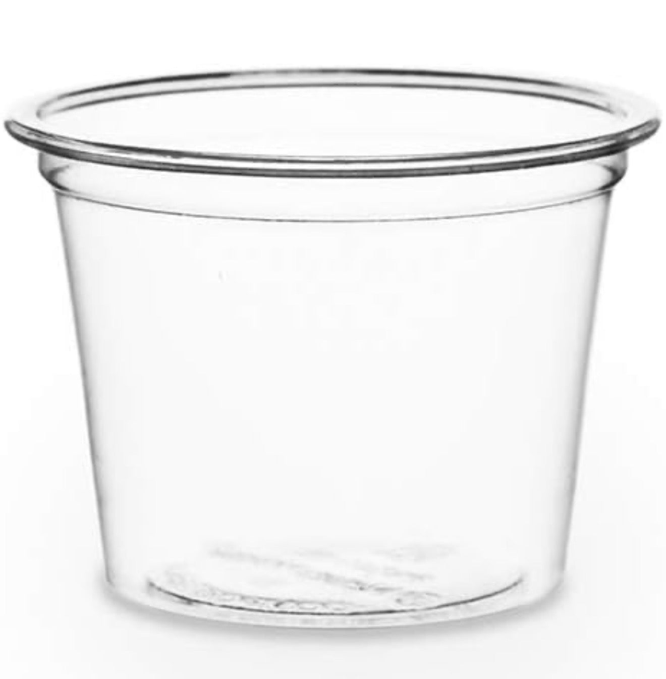 Vegware Compostable Clear PLA Plastic 1oz Deli Containers, Case of 5000, Small Portion, Condiment Sauce Cup, Renewable Plant-Based Sample Cups, Lid Available, Disposable

Size: 1oz

Capacity	1 ounces
Item Dimensions L x W x H	1"L x 1"W x 1"H
Package Quant
