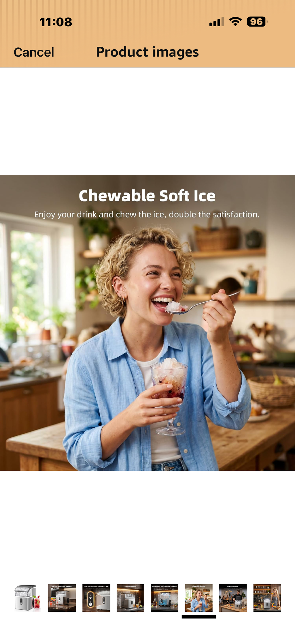Antarctic Star Nugget Ice Maker Countertop, 35lbs/24H Ice Machine, Soft Chewable Sonic Ice, Self-Cleaning, Fast Ice Ready in 8 Minutes, Compact Design with Handle, Stainless Steel Silver

Size:
35Lbs/24H
Number of Items:
1
Color: Stainless Steel Silver

B