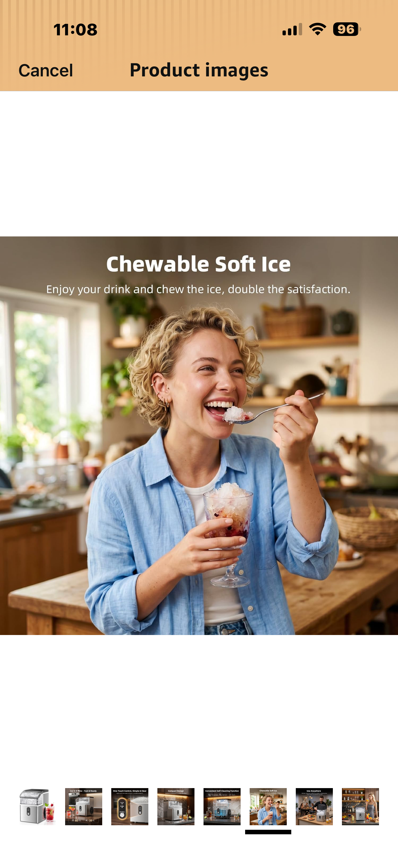 Antarctic Star Nugget Ice Maker Countertop, 35lbs/24H Ice Machine, Soft Chewable Sonic Ice, Self-Cleaning, Fast Ice Ready in 8 Minutes, Compact Design with Handle, Stainless Steel Silver

Size:
35Lbs/24H
Number of Items:
1
Color: Stainless Steel Silver

B