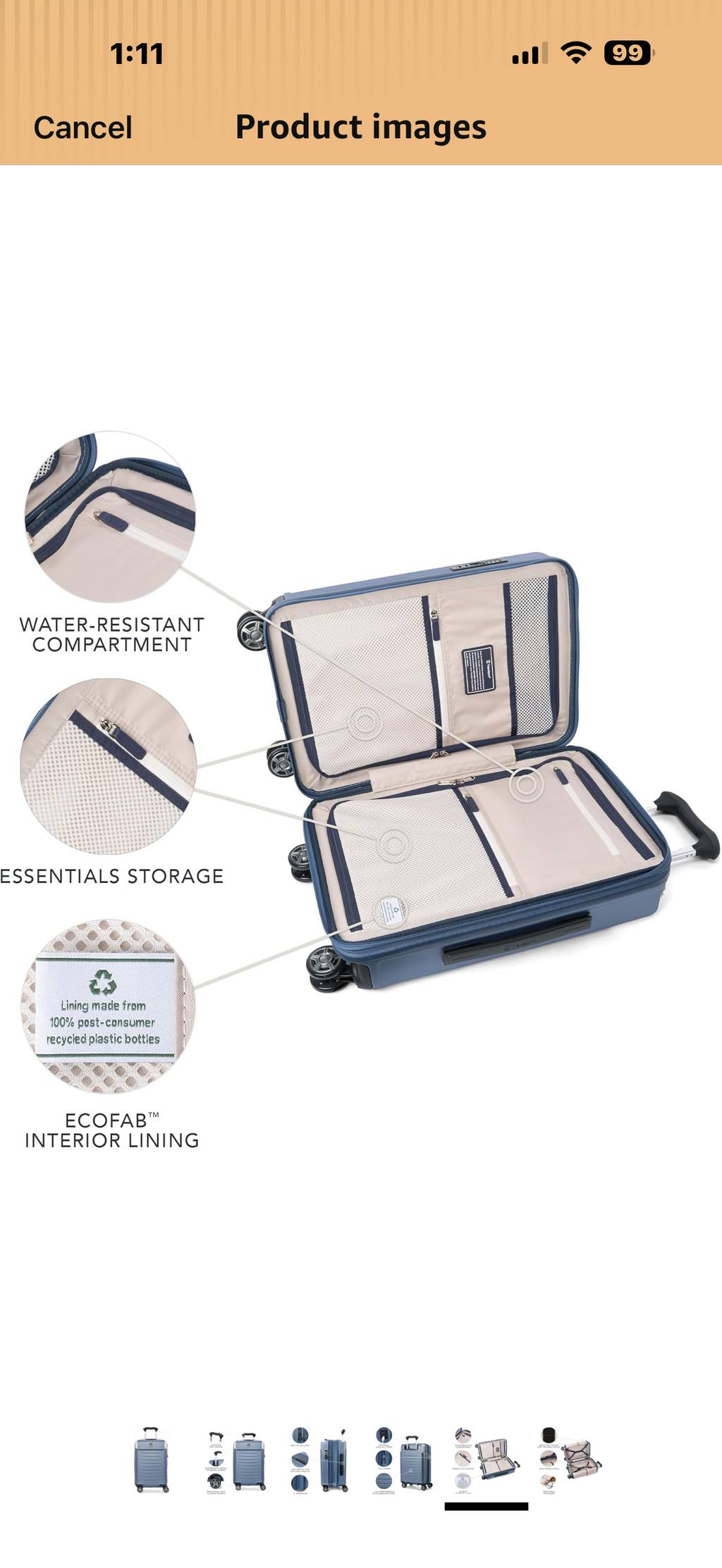 Travelpro Platinum Elite Hardside Expandable Carry on Luggage, 8 Wheel Spinner, TSA Lock, Hard Shell Polycarbonate Suitcase, Dark Sky Blue, Carry on 21-Inch

EFFORTLESS PRECISION ROLLING — The exclusive PrecisionGlide System combines eight 360° MagnaTrac