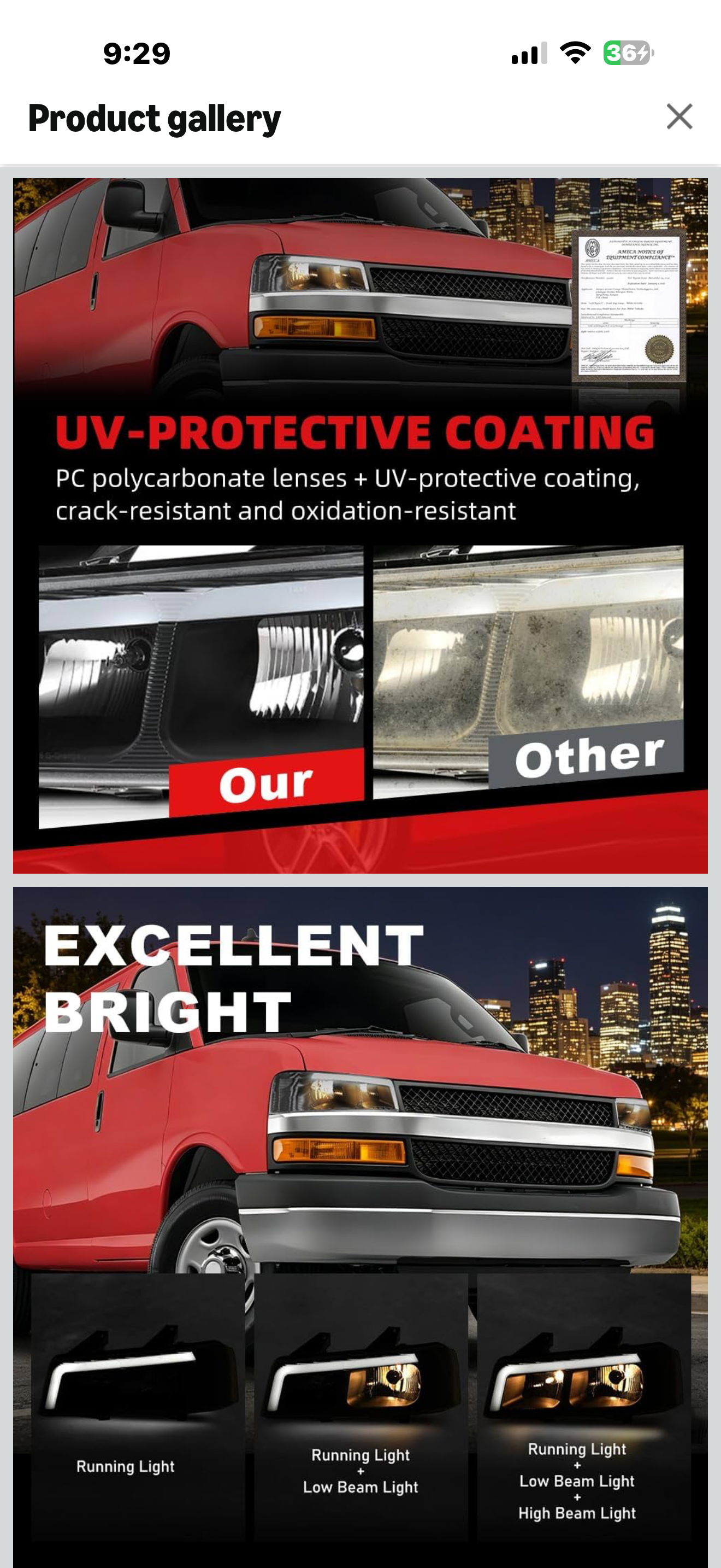Pair LED Headlights Assembly w/Bulbs Compatible with Chevy Express GMC Savana 1500 2003-2014/ Fit Express Savana 2500 3500 2003-2023 Clear Lens Black Housing Headlamps

Brand MOTUX
Color Clear Lens Black Housing
Specific Uses For Product Head Lights
Light