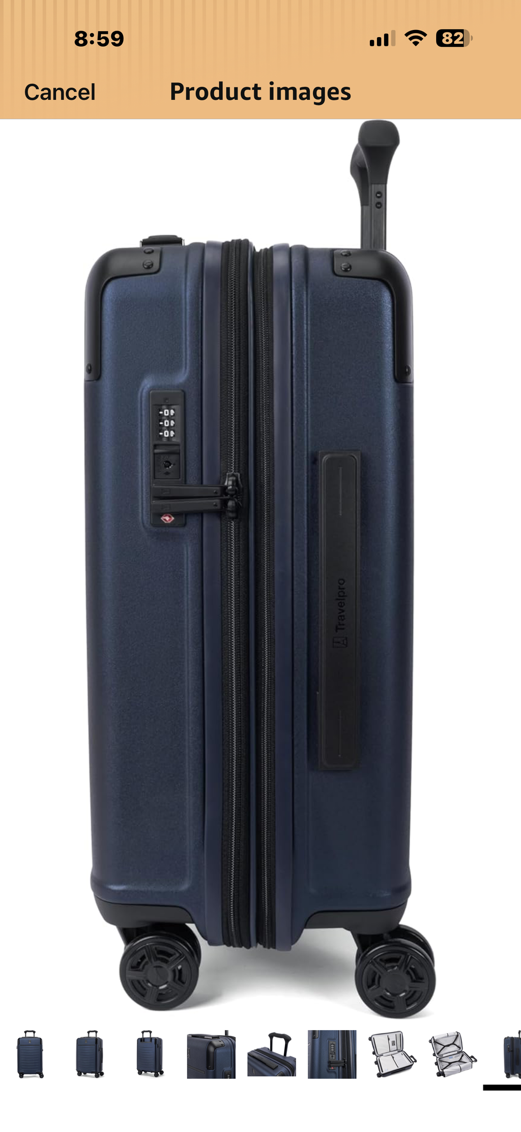 Travelpro Platinum Elite Hardside Expandable Carry on Luggage, 8 Wheel Spinner, TSA Lock, Hard Shell Polycarbonate Suitcase, Aviator Navy, Carry on 21-Inch

EFFORTLESS PRECISION ROLLING — The exclusive PrecisionGlide System combines eight 360° MagnaTrac s