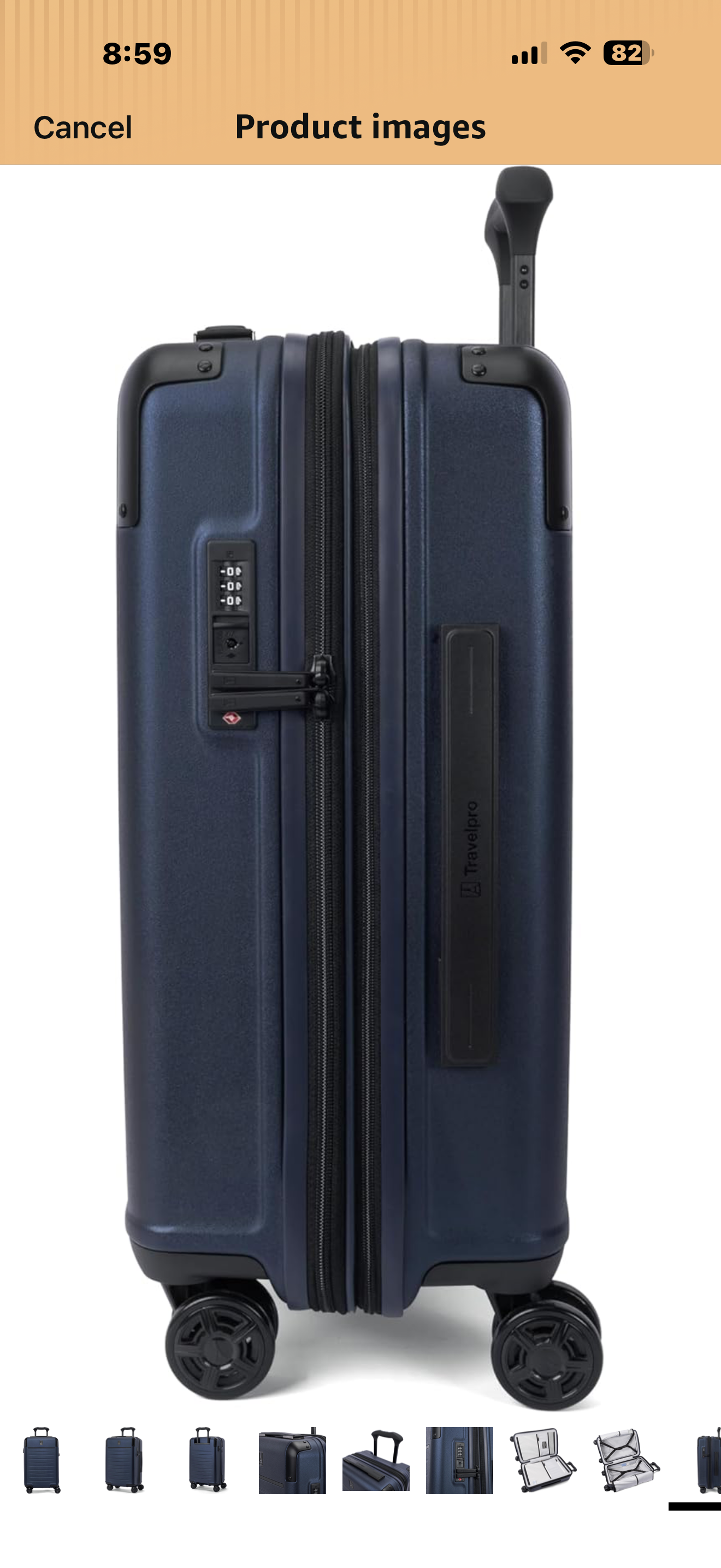 Travelpro Platinum Elite Hardside Expandable Carry on Luggage, 8 Wheel Spinner, TSA Lock, Hard Shell Polycarbonate Suitcase, Aviator Navy, Carry on 21-Inch

EFFORTLESS PRECISION ROLLING — The exclusive PrecisionGlide System combines eight 360° MagnaTrac s