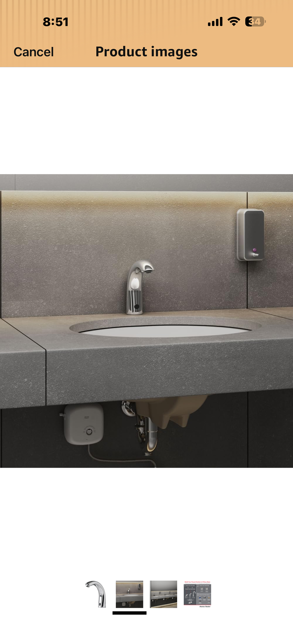 American Standard 605B114.002 Selectronic Cast Touchless Metering Bathroom Sink Faucet, Base Model, 0.35 GPM, Polished Chrome

Style: 0.35 GPM

SIMPLIFIED MODULAR PLATFORM: Choose faucet style, control box with solenoid or thermostatic mixing valve, and c