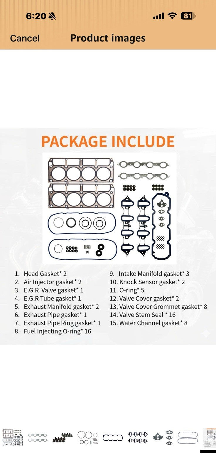 OEM Replacement Engine Cylinder Head Gasket Set for GM 5.3L V8 – Fits 2007–2010
