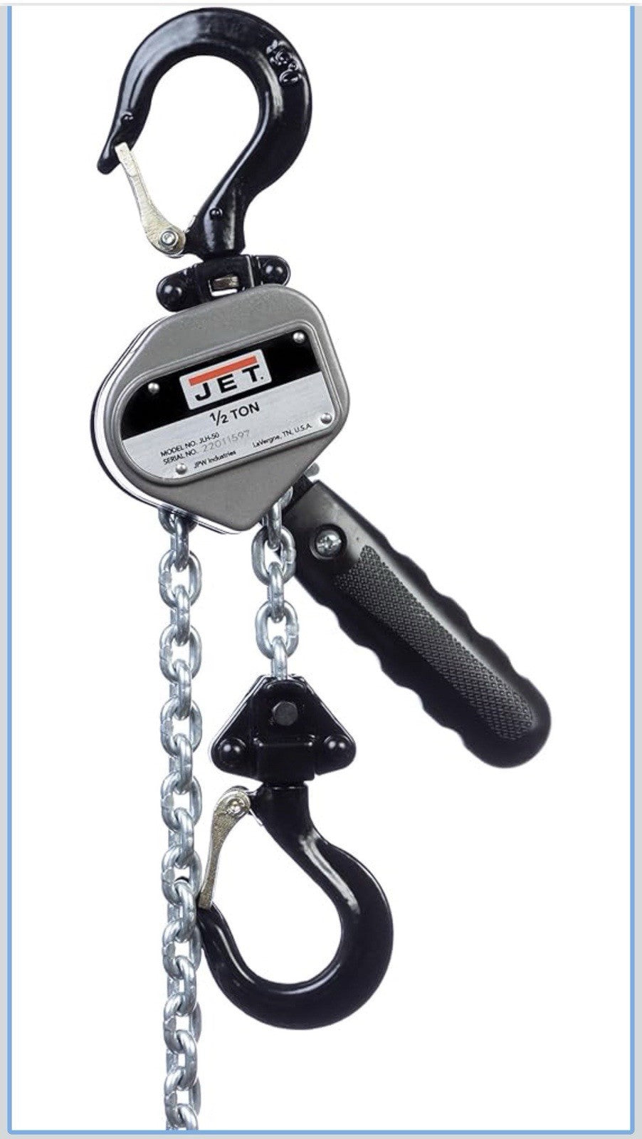 JET 1/2-Ton Compact Lever Hoist, 10' Lift (JLH-50-10)