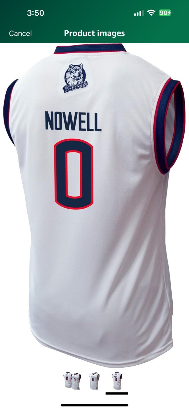 NCAA Mens Connecticut Huskies Basketball X Large