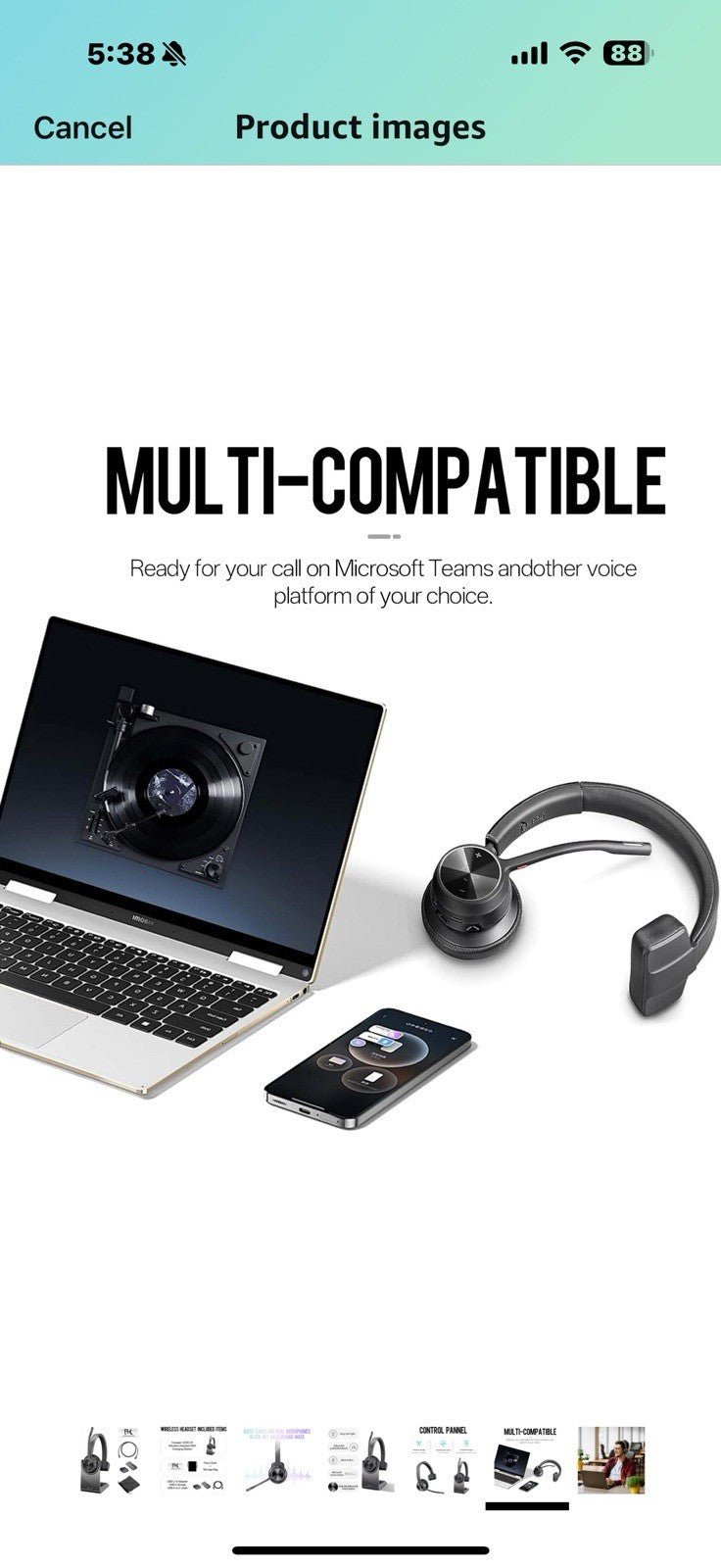 Poly Voyager 4310 UC Wireless Headset & Charge Stand - Single-Ear Headset,