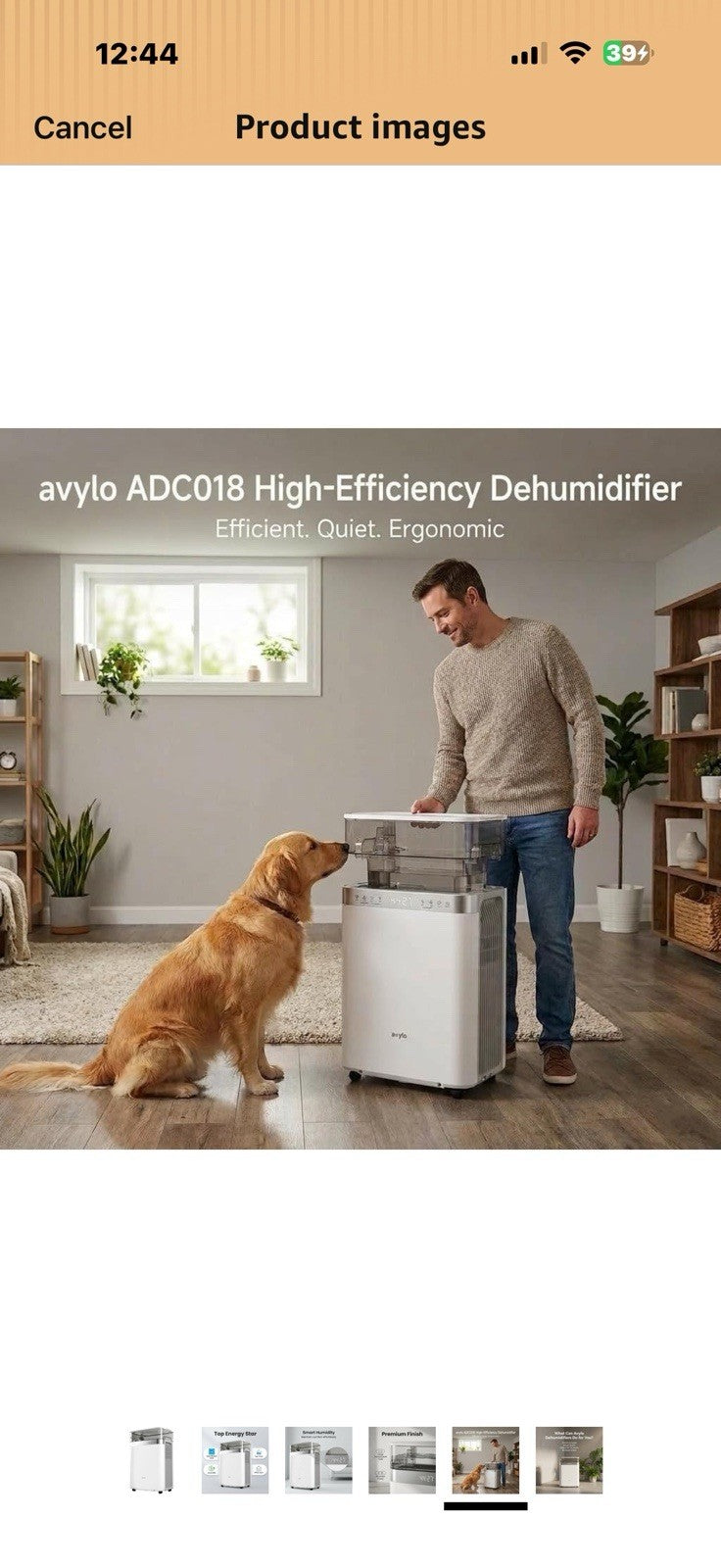avylo Dehumidifier for Basement, 90 Pint/Day Ultra Efficient Energy