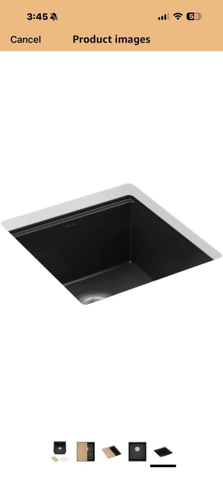 KOHLER Billings 18 in. Undermount Bar Sink With Accessories