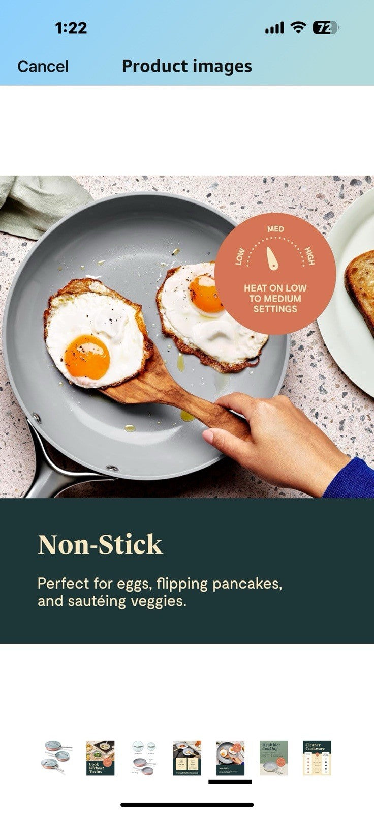 Caraway Ceramic Nonstick Fry Pan Set with Glass Lids – Includes Two 10.5”