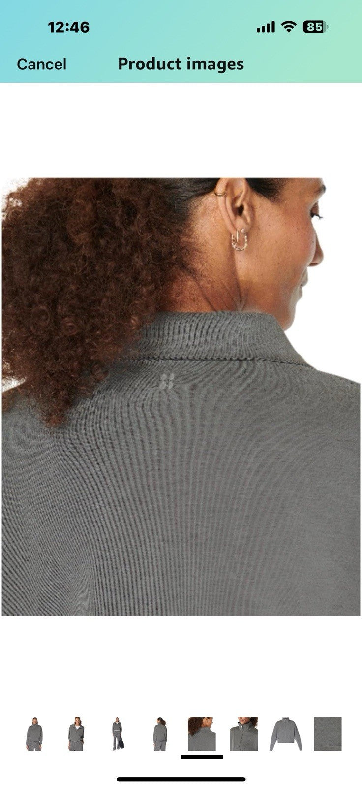 Sweaty Betty Women's Sand Wash Soft Half Zip Pullover Sweatshirt Size M