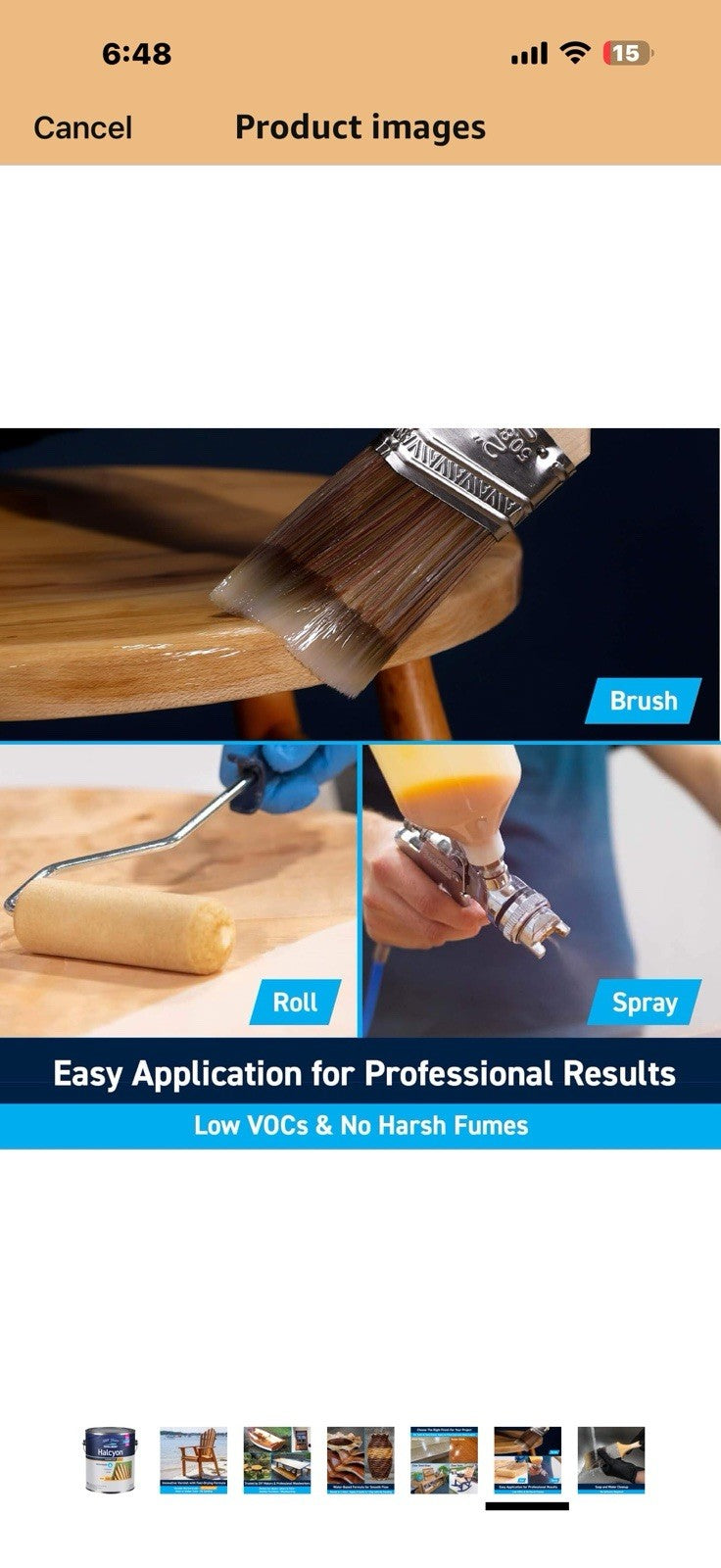 TotalBoat Halcyon Water-Based Marine Varnish | Fast-Drying Polyurethane