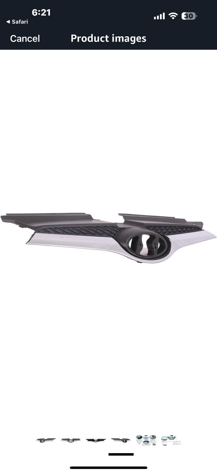 Front Grille Compatible with 2012-2017 Hyundai Veloster with Chrome Molding,