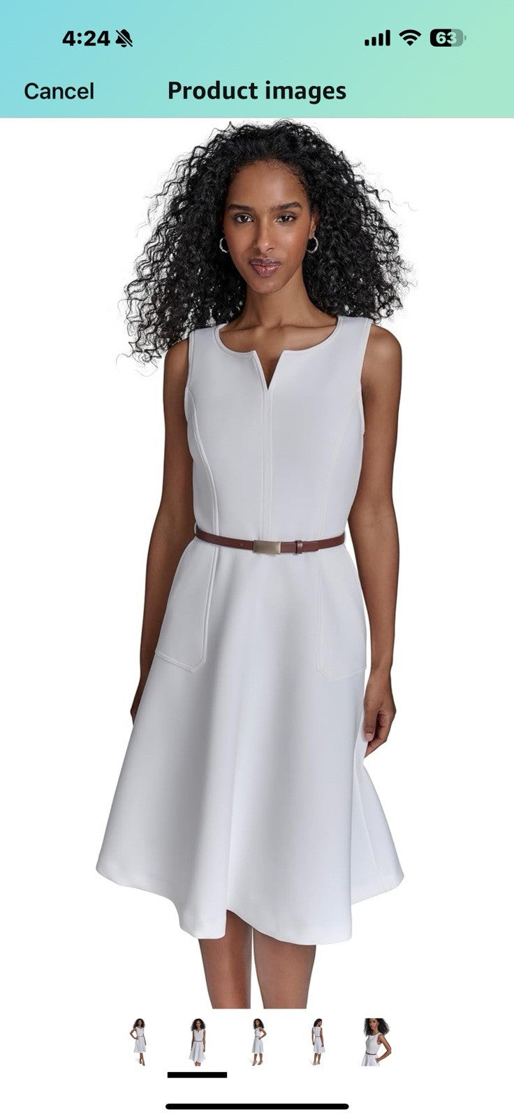 Calvin Klein Women's Scuba Aline Casual Sleeveless Dress Size 4