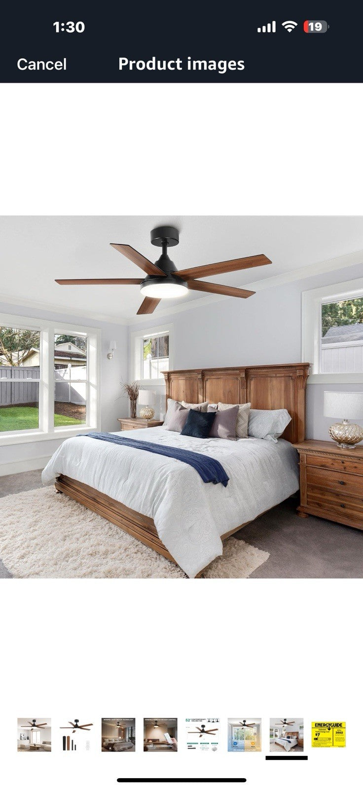 YITAHOME 52" Ceiling Fan with Lights & Remote, 3502 CFM, 3 CCT, 4