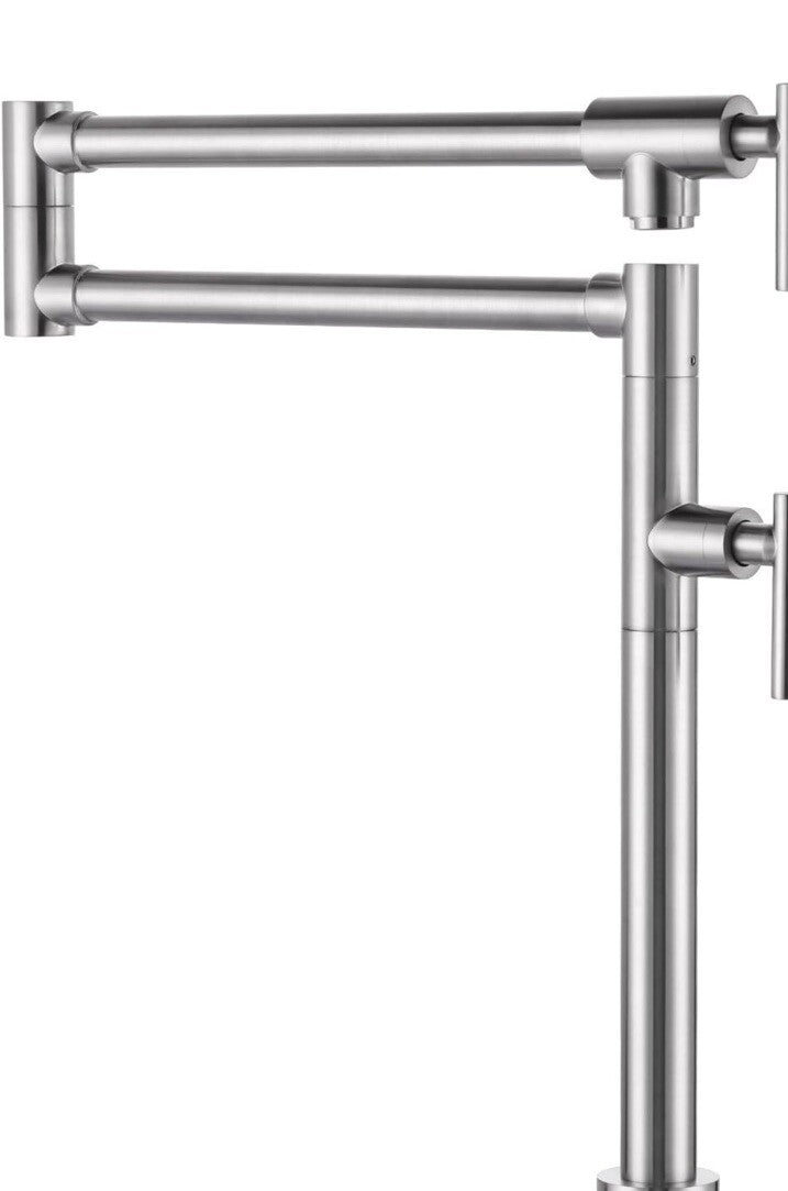 Pot Filler Faucet for Kitchen Sink, Deck Mount Pot Faucets Over Stove,