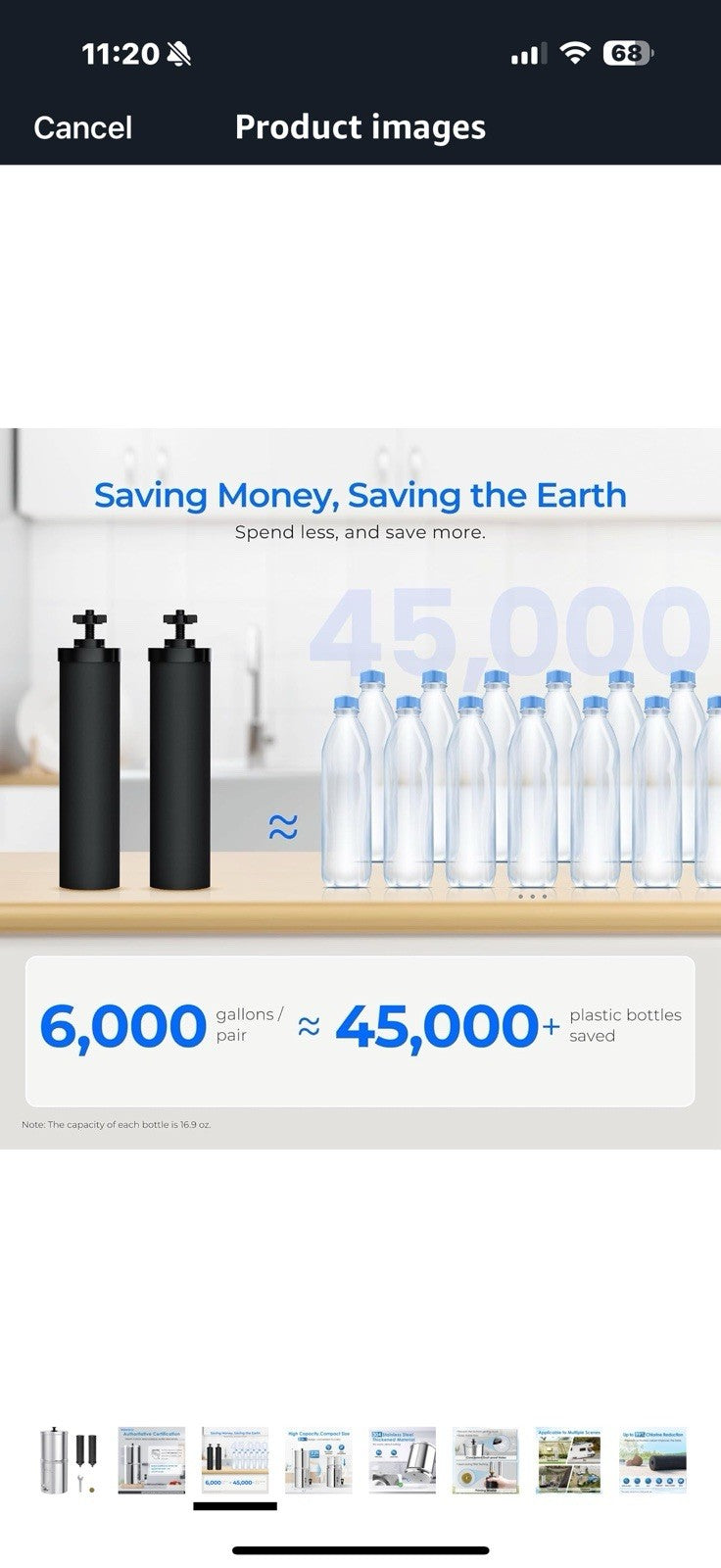 Waterdrop Gravity-fed Water Filter System, Reduces Lead and up to 99%