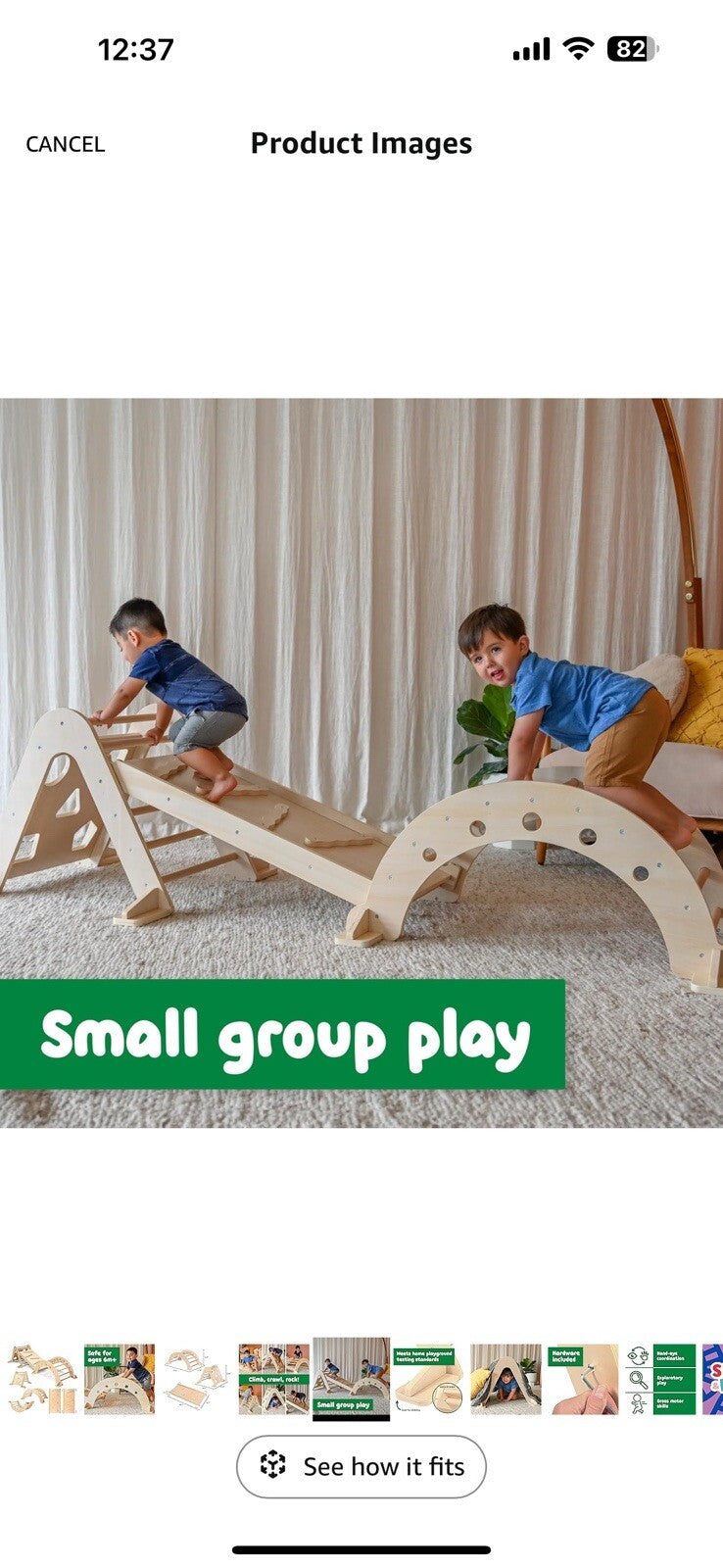 SPARK & WOW Activity Gym - 3-Piece Indoor Climber - Solid Wood - Gross Motor