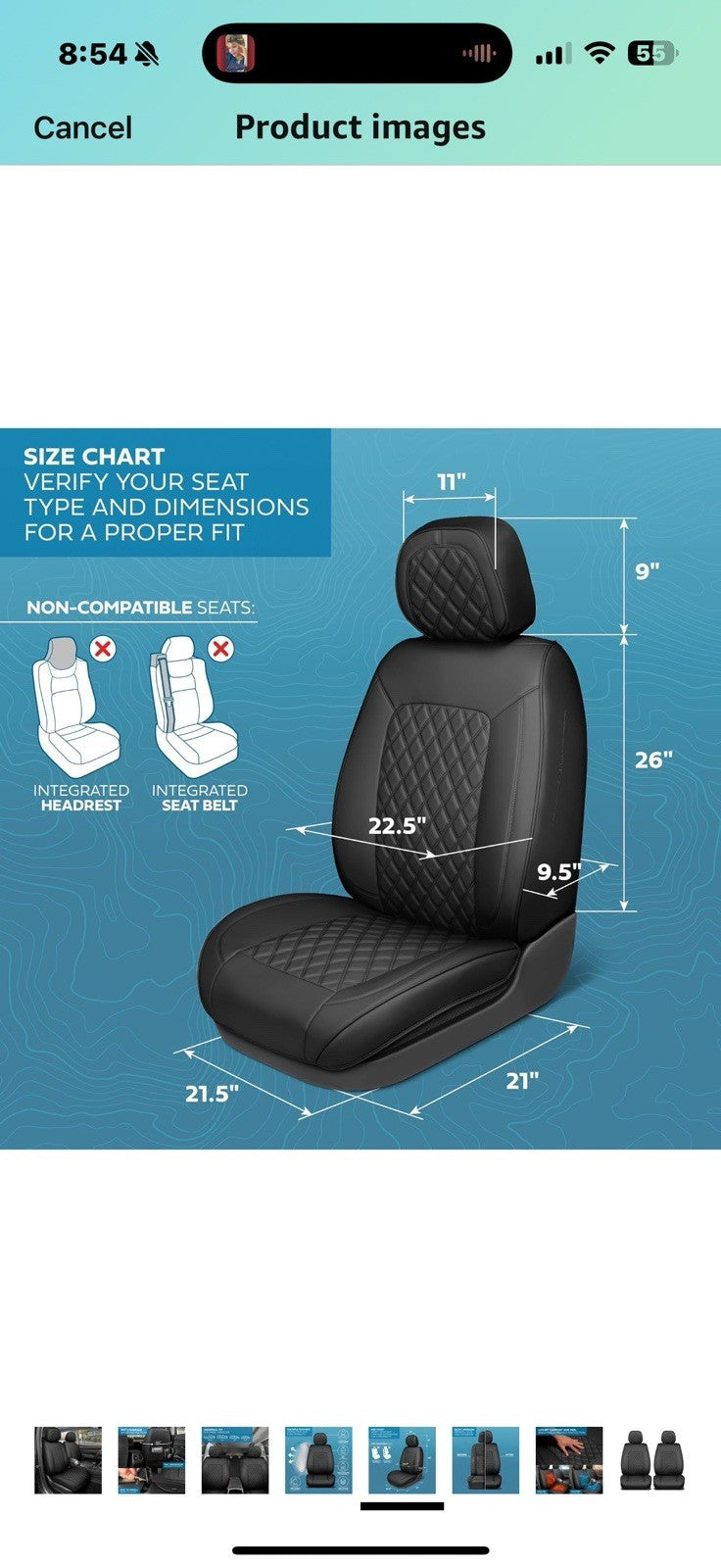 Prestige Edition Faux Leather Seat Covers for Cars, Trucks, & SUV – 2 Black Car 