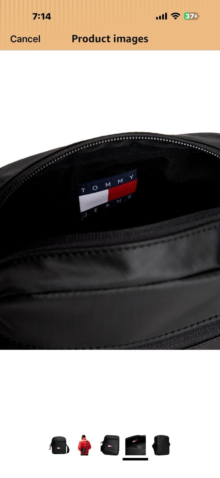 Tommy Jeans Mens Daily Tech Reporter,BLACK One Size