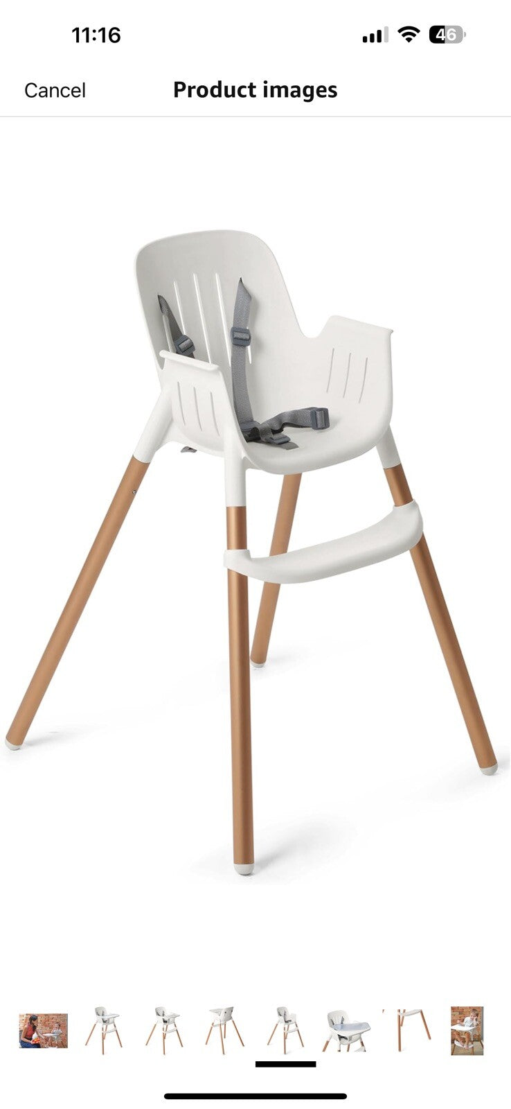 Peg Perego Poke High Chair - Modern and Easy to Clean - from 6 to 36 Months 