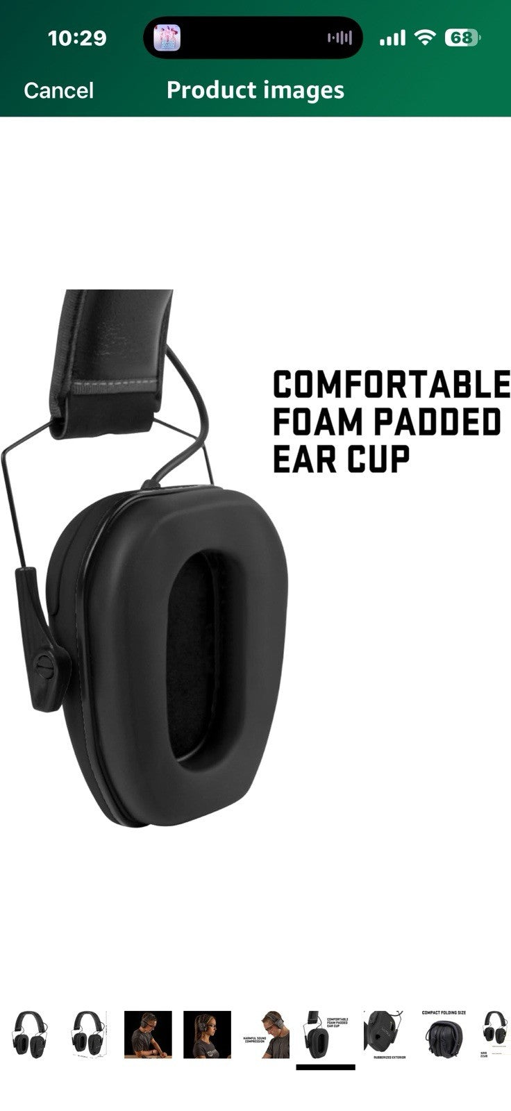 ULTRX Bionic Earmuff - Ear Safety - Hearing Protection and Noise Reduction 