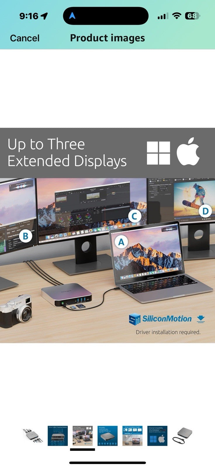 Kensington AD220S3 Dual Display Dock for Any MacBook