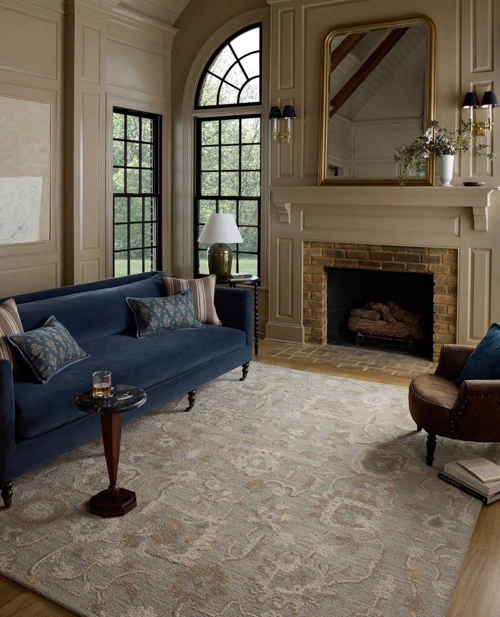 Loloi Chris Loves Julia Dorothea Collection DRT-01 Stone/Multi 5'-0" x 7'-6"