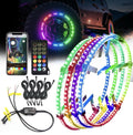 Tavaray 4PCS 17" Double Sided RGB LED Wheel Ring Lights with APP & Remote