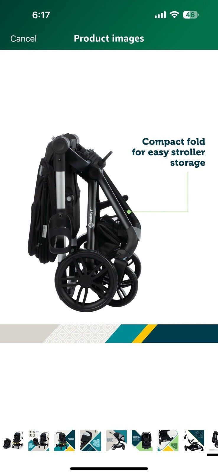 Safety 1ˢᵗ® Turn and Go™ 360° Rotating Modular Travel System, Shade