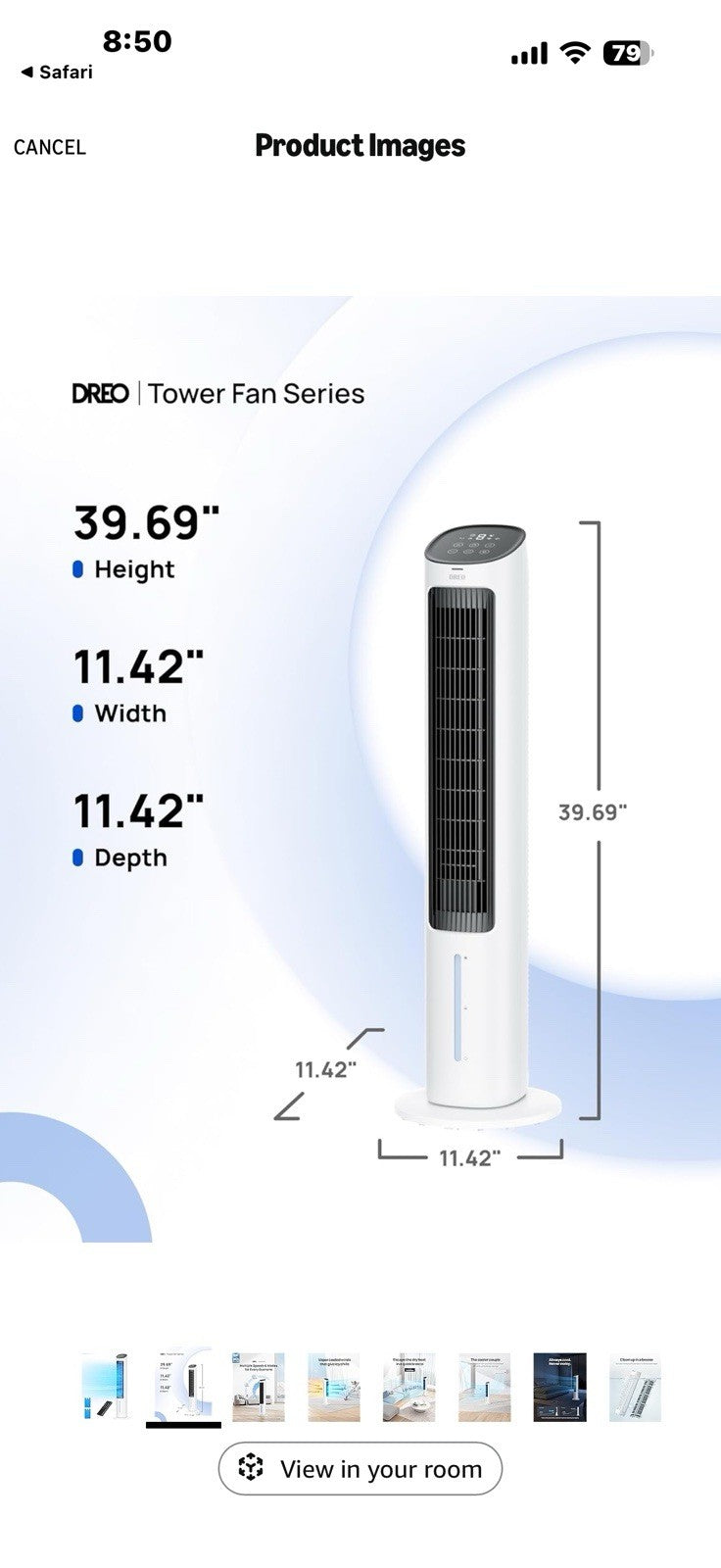 DREO Evaporative Air Cooler, 40” Cooling Fans that Blow Cold Air, 80° 