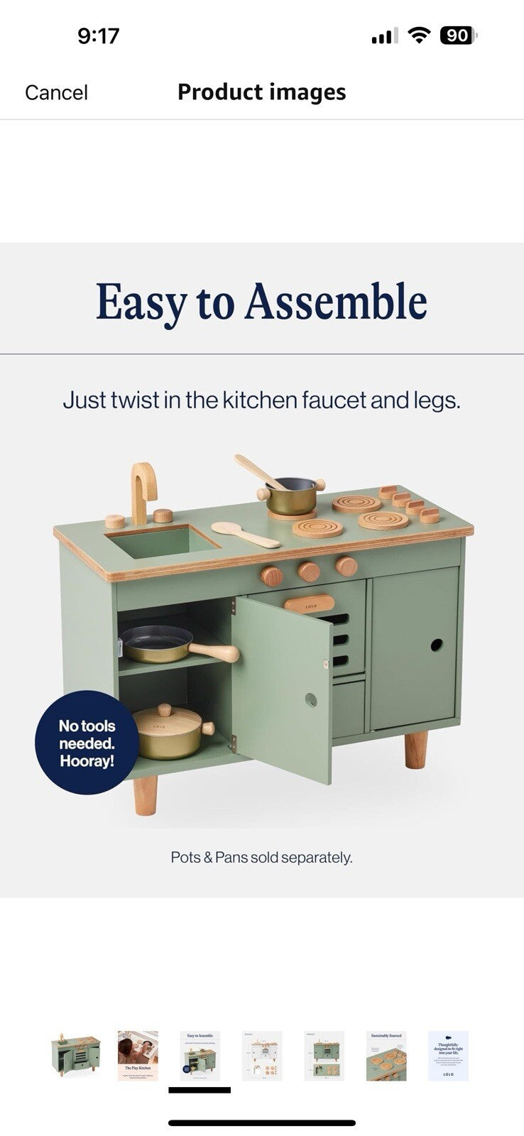 Lalo The Play Kitchen - Tool-Free Assembly, Toddler Kitchen Playset 