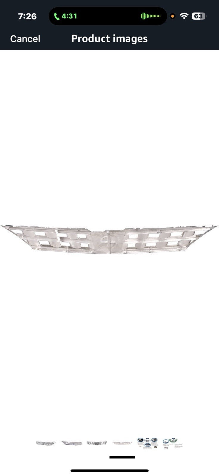 Chrome Front Grille Compatible with 2003-2005 Nissan Murano, ABS 
