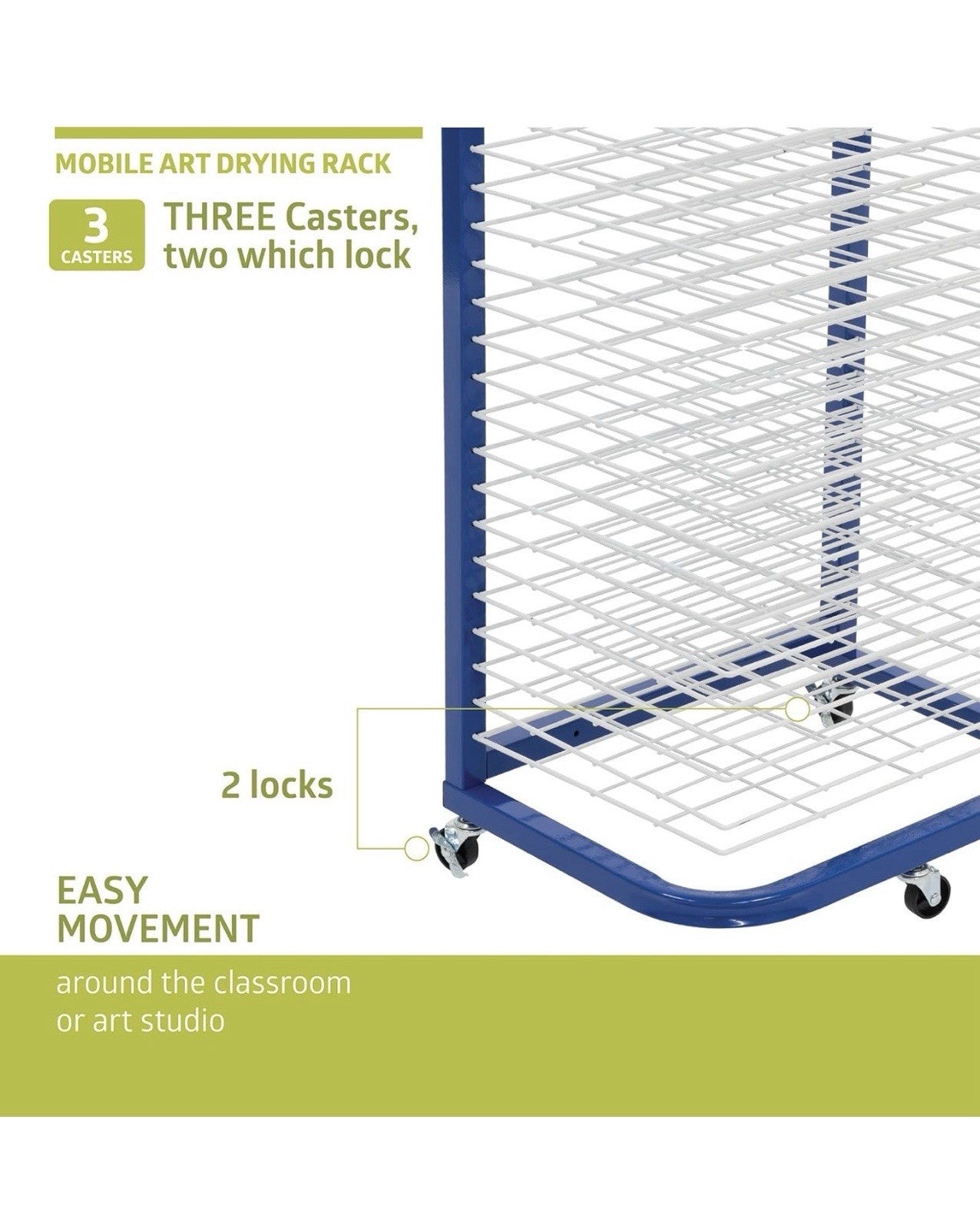 Pearington 25-Shelf Mobile/Wall Mountable Art Drying Rack for Art Studios