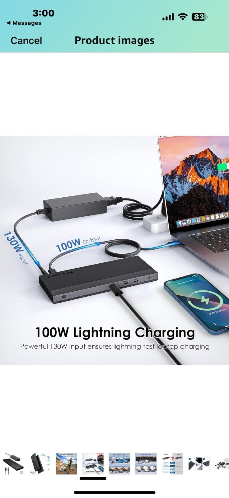 Laptop Docking Station, Docking Station 3 Monitors with 2* DP+HDMI
