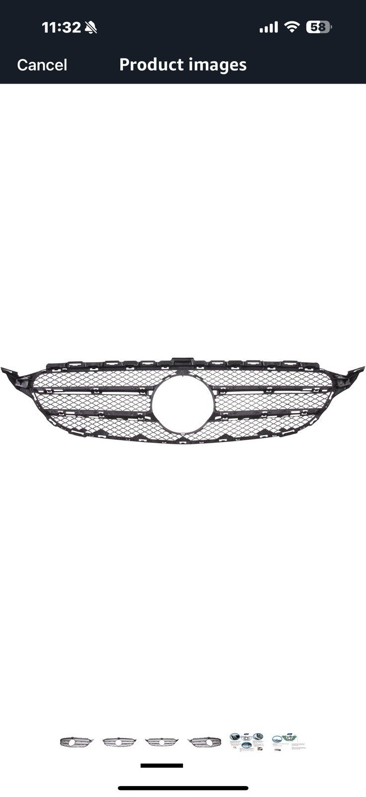 Front Grille Compatible with 2015-2018 Mercedes-Benz C-Class C300 C400