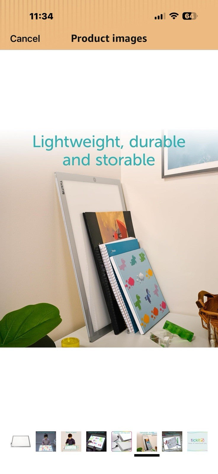 tickit Light Panel | Rectangular | Ultra Bright LED | Adjustable Brightness 