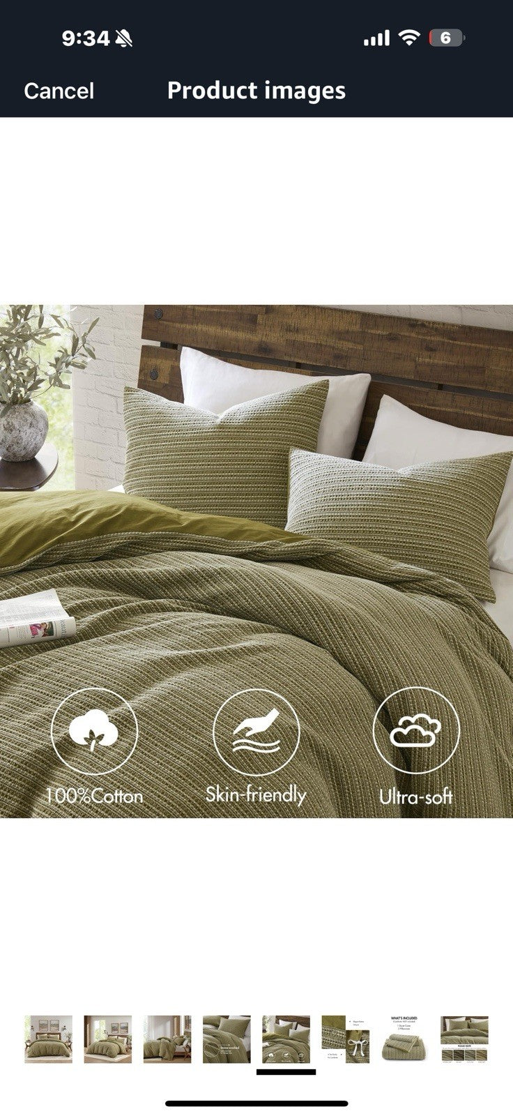 Woolrich King Duvet Cover Set Cotton Waffle Pre-Stone Washed, Oversized