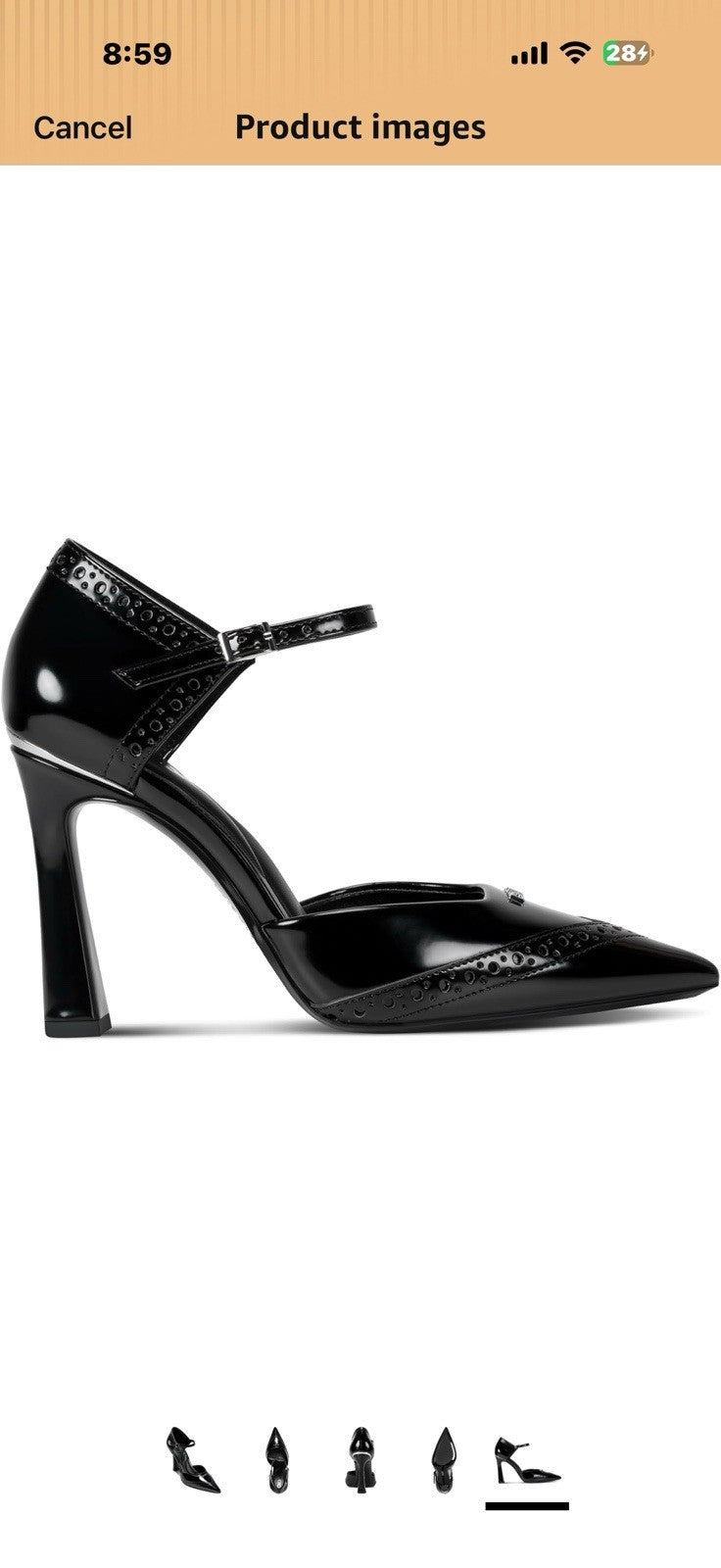 DKNY Womens Carmyn Pointed Toe Dress Heel with Ankle Strap