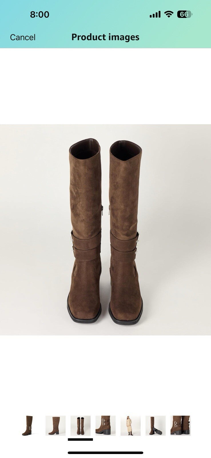The Drop Women's Sage Tall Biker Boot with Buckles 8.5