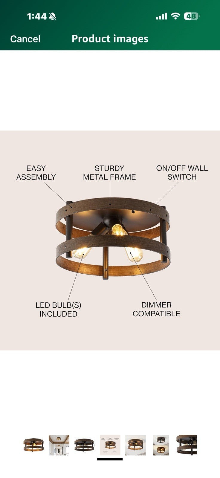 JONATHAN Y JYL1305A Cooper 16" 3-Light Farmhouse Industrial Iron LED 