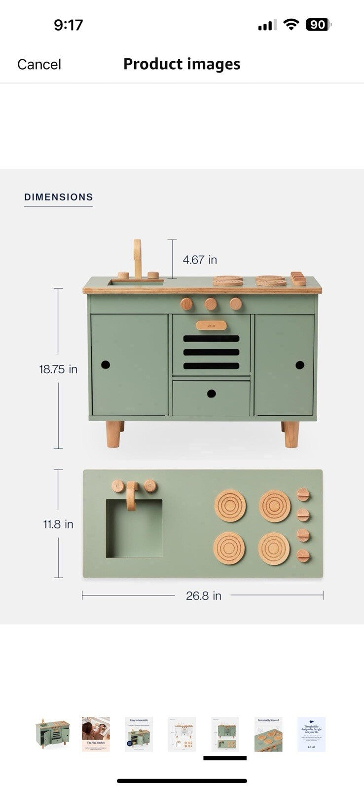 Lalo The Play Kitchen - Tool-Free Assembly, Toddler Kitchen Playset 