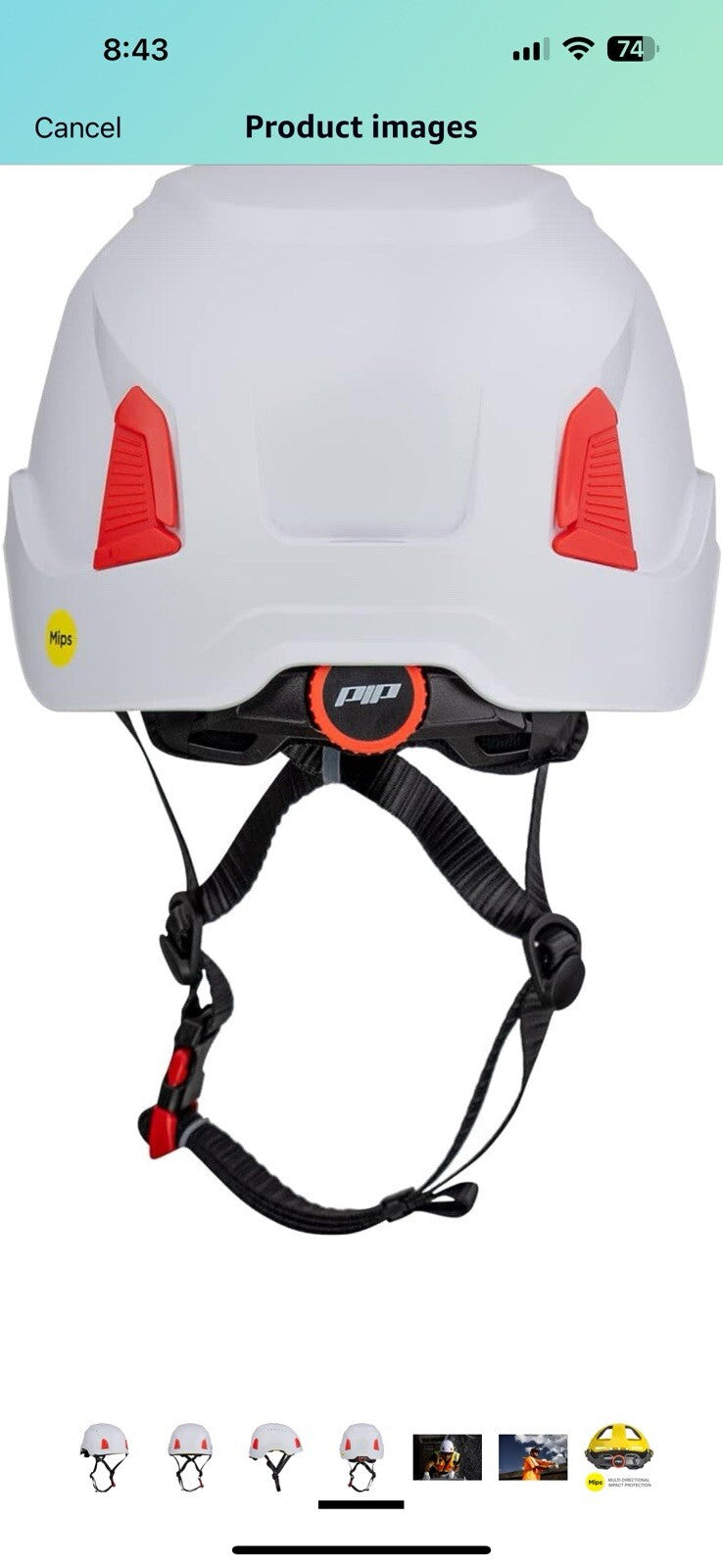 PIP Traverse Vented, Industrial Climbing Helmet with Mips Technology, 