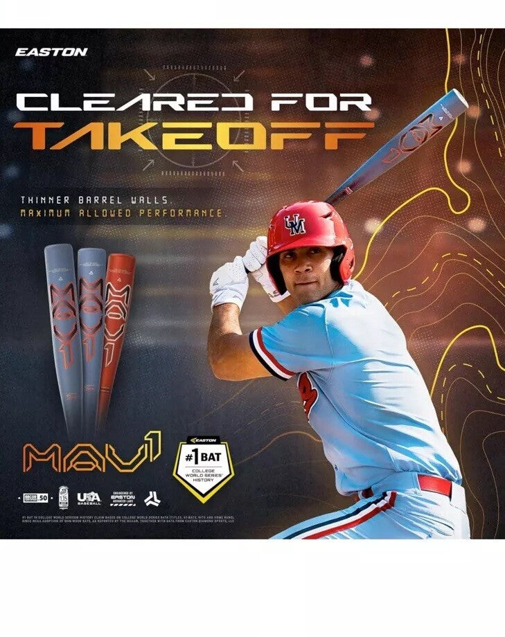 Easton 2025 | MAV1 Baseball Bat | BBCOR | -3 Drop | 2 5/8" Barre 31 Inch 